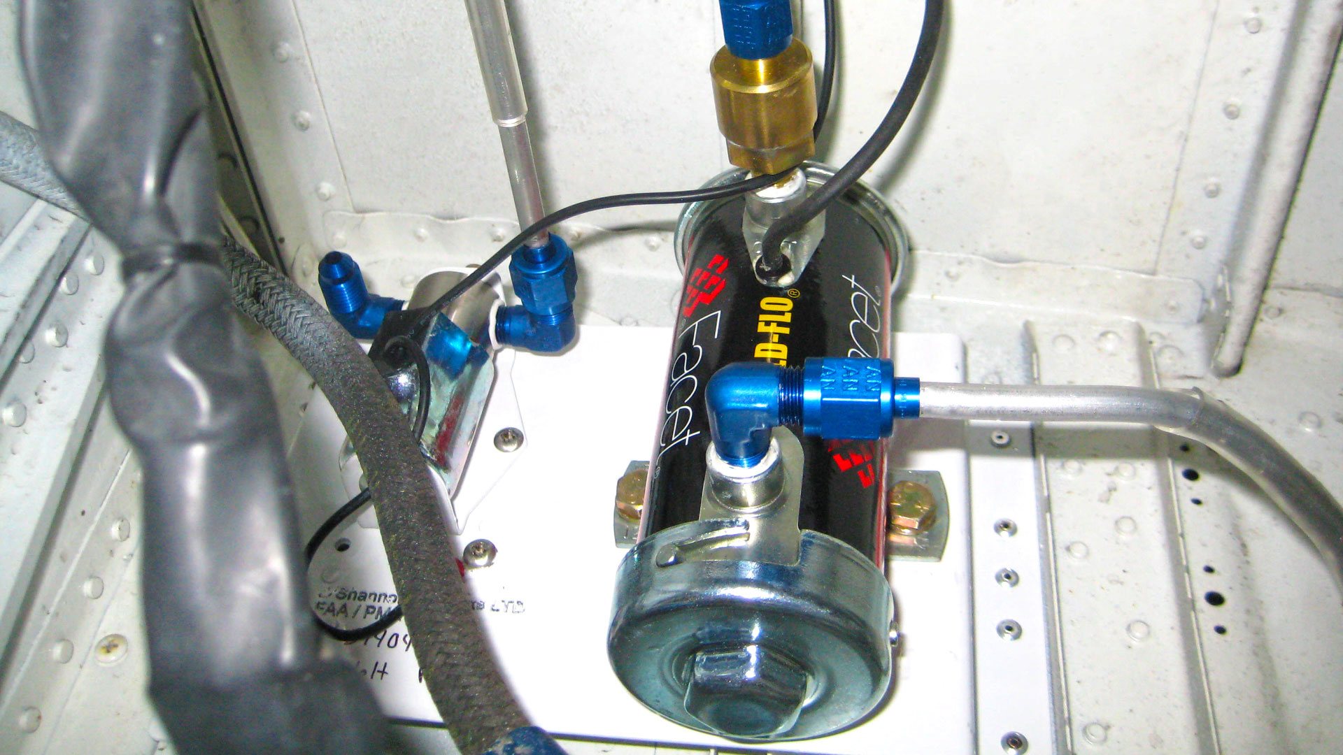 view of tip tank fuel transfer pump